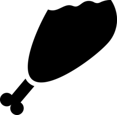 Chicken Leg Laser Cut Svg File, Free Vectors File